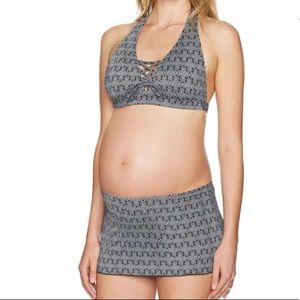 HOST PICK Maternity Halter Bikini Skirt Swimsuit